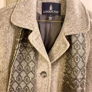 London Fog Women's Gray Wool Coat